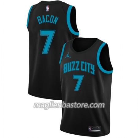 Maglia NBA Charlotte Hornets Dwayne Bacon 7 2018-19 Jordan Brand City Edition Nero Swingman - Uomo